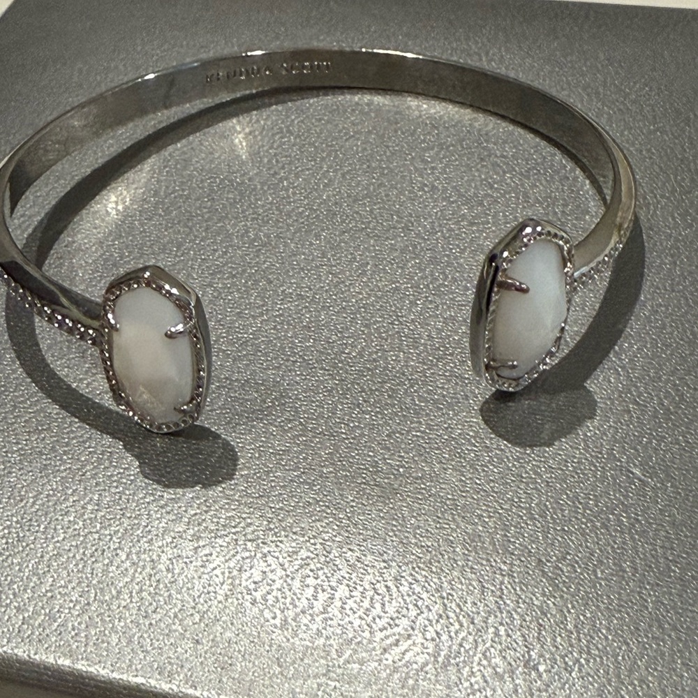 Kendra Scott Silver Bracelet with White Accents